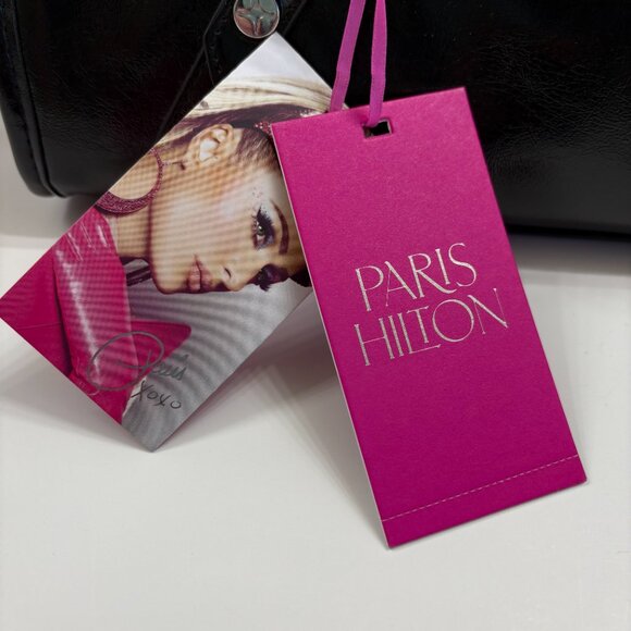 Paris Hilton Harness EW Med. Tote -Vegan Patent Leather- Black - NWT - Picture 9 of 11